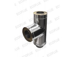 Тройник-сэндвич 90°, 120/200 мм нерж. (AISI 409-1 мм./430-0,5 мм.), ECOFLUE