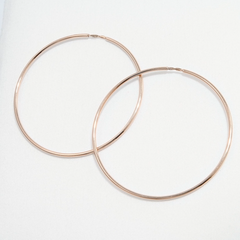 Серьги-кольца гладкие Ø40мм из золота 585 пробы от SOKOLOV