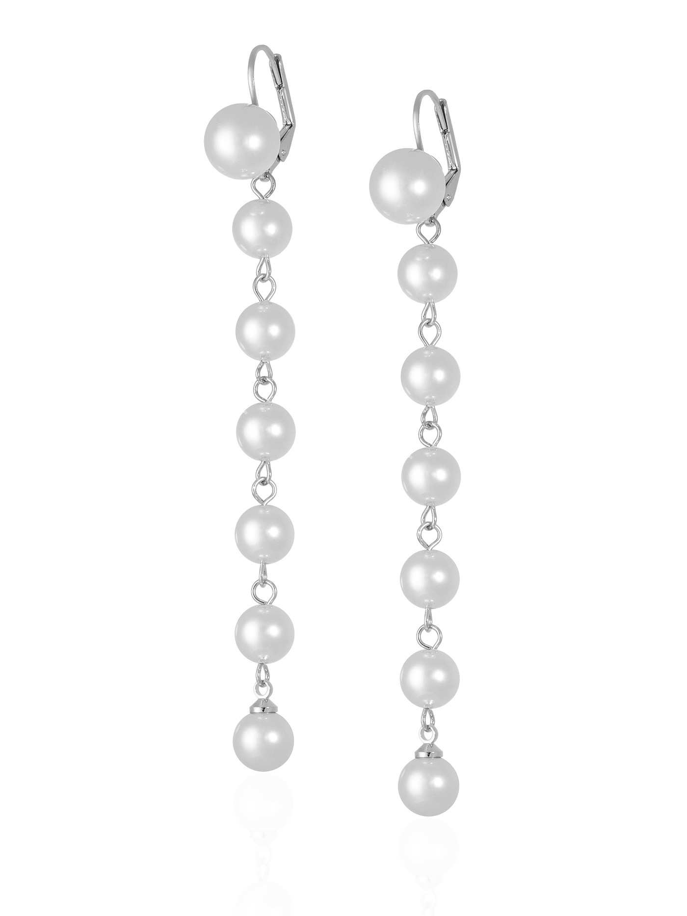 Длинные вечерние серьги с жемчугом