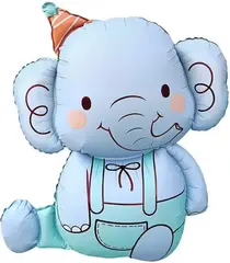 Фигура гелиевая Слоник в колпачке Голубой