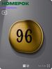 Номерок на дверь квартиры 96, для кабинета, офиса, шильдик 9 х 7 см, золотистый, Айдентика Технолоджи