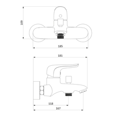 331000000 Palace Evo Gold, смеситель для ванны/душа