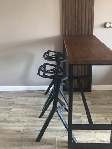 Дизайнерский интерьерный кухонный барный стул One, монолит, PP, стопируемый