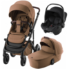 Комплект 3в1 коляска SMILE 5Z LUX, Warm Caramel + BABY-SAFE CORE Space Black