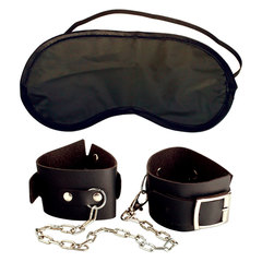 Набор Beginners Cuffs - наручники и маска - 