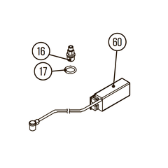 Комплект №4 для Hybest GSR40A / GBW120 / GBW200 / GFN3490B (блок зажигания + свеча + кольцо)