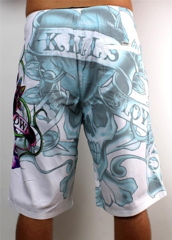 Ed Hardy Shorts Love Kills White