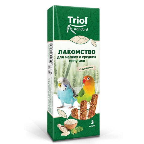 Triol Standart лакомство для мелких и средних попугаев с кунжутом (уп. 3 шт), 80г