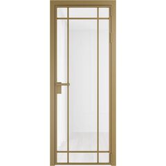 Алюминиевая дверь 5AG золото остеклённая