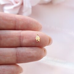 Подвеска цветок (тюльпан), 7*4 мм, позолота, 10 штук, Р027