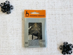 Иглы швейные ассорти "PONY" с нитковдевателем, 17451, 50 игл