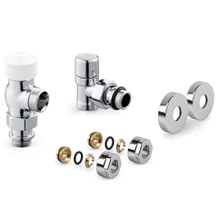 Набор термостатический для радиатора осевой ROYAL THERMO Design Pro 15 мм М30х1,5 Хром