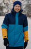 Удлиненный прогулочный зимний костюм Nordski Casual Dark Navy/Blue Active мужской с высокой спинкой