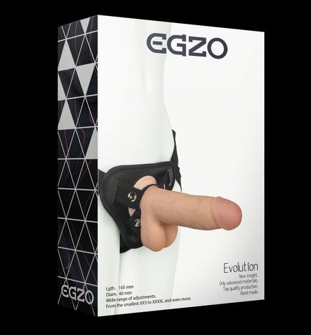Страпон harness со съемной насадкой - 16,5 см. - EGZO STR006