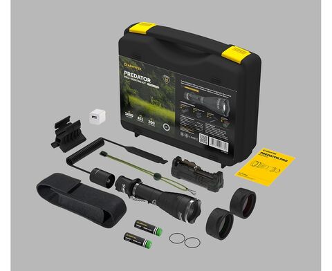 Набор с кейсом Armytek Predator Pro Hunting Kit (белый свет) F01704C
