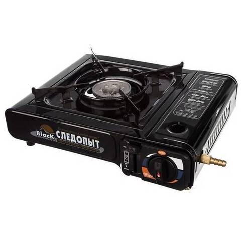 Плита настольная газовая Black PF-GST-N10 с переходником
