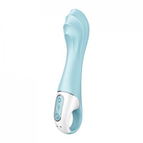 Надувной вибратор для точки-G Satisfyer Air Pump Vibrator 5+ голубой