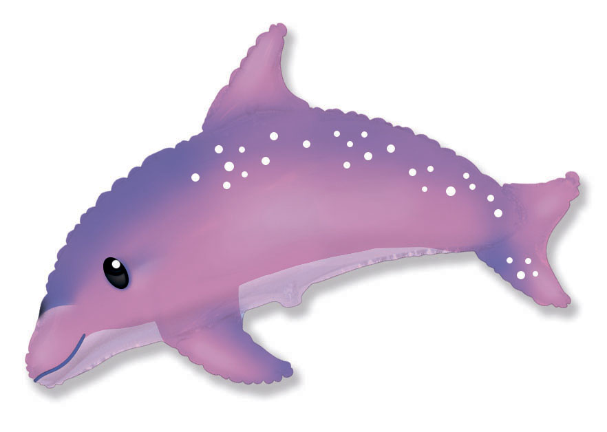 F Мини-фигура, Дельфин, Розовый, 15''/38 см, 5 шт.