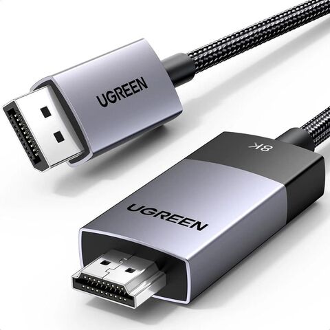Кабель UGREEN DP115 (80397) DisplayPort to HDMI 8K@60Hz Cable 2м серый