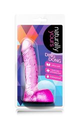 Ярко-розовый фаллоимитатор Ding Dong - 14 см. - 