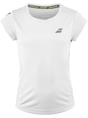 Теннисная футболка для девочек Babolat Core Flag Club Tee white