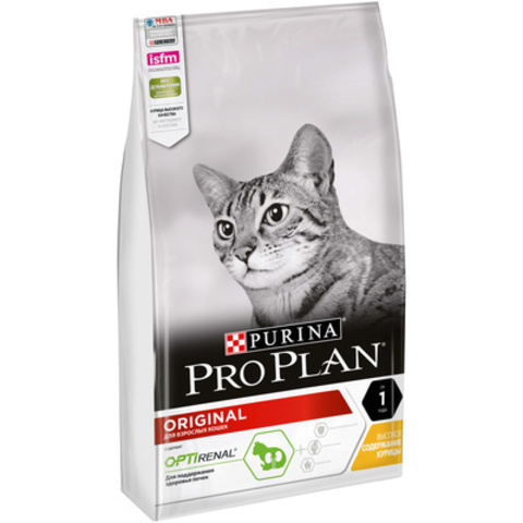 Pro Plan Original cухой корм для взрослых кошек (курица) 1,5кг