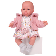 Munecas Antonio Juan Кукла Лючия в сером, мягконабивная, гибкая, 29 см (17194)