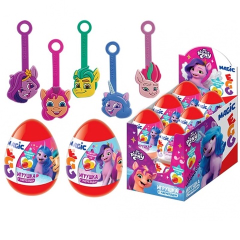 MY LITTLE PONY MAGIC EGG Мармелад в пластиковом яйце с игрушкой 1кор*6бл*12шт, 10г.