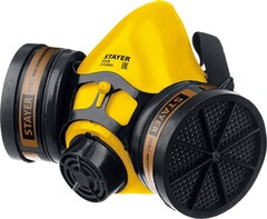 STAYER HF-6000, два фильтра A1 в комплекте, респиратор противогазовый