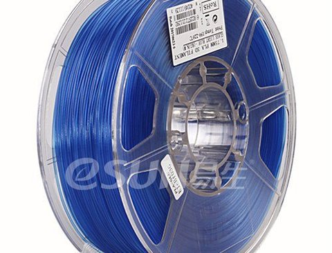 Катушка PLA-пластика ESUN 1.75 мм 1кг., прозрачно-голубая