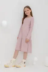платье  для девочки  КР 5820/розовый лед к407