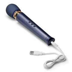 Cиний вибратор Le Wand Petite Rechargeable Vibrating Massager - 25 см. - 