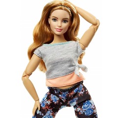 Барби в сером топе Шатенка. Безграничные движения
