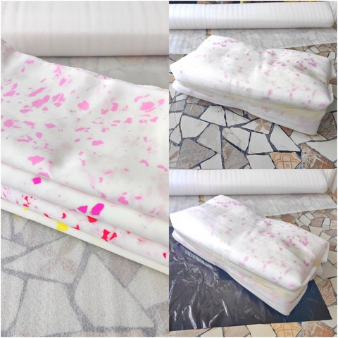 Фоамиран для творчества 1.5мм зефирный размер 100х200см/цвет мрамор-розовый (2шт/4м²)