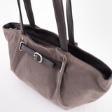 Сумка Саломея 341 эко-замша серый шоколад