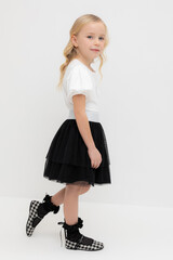 юбка  для девочки  К 7135/черный