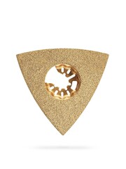 ЗУБР CARBIDE ВК8 Р100, 80 мм полотно треугольное зачистное с твердосплавной крошкой: клей, краска, раствор, кирпич, пенобетон, StarQuick (15583-P100)