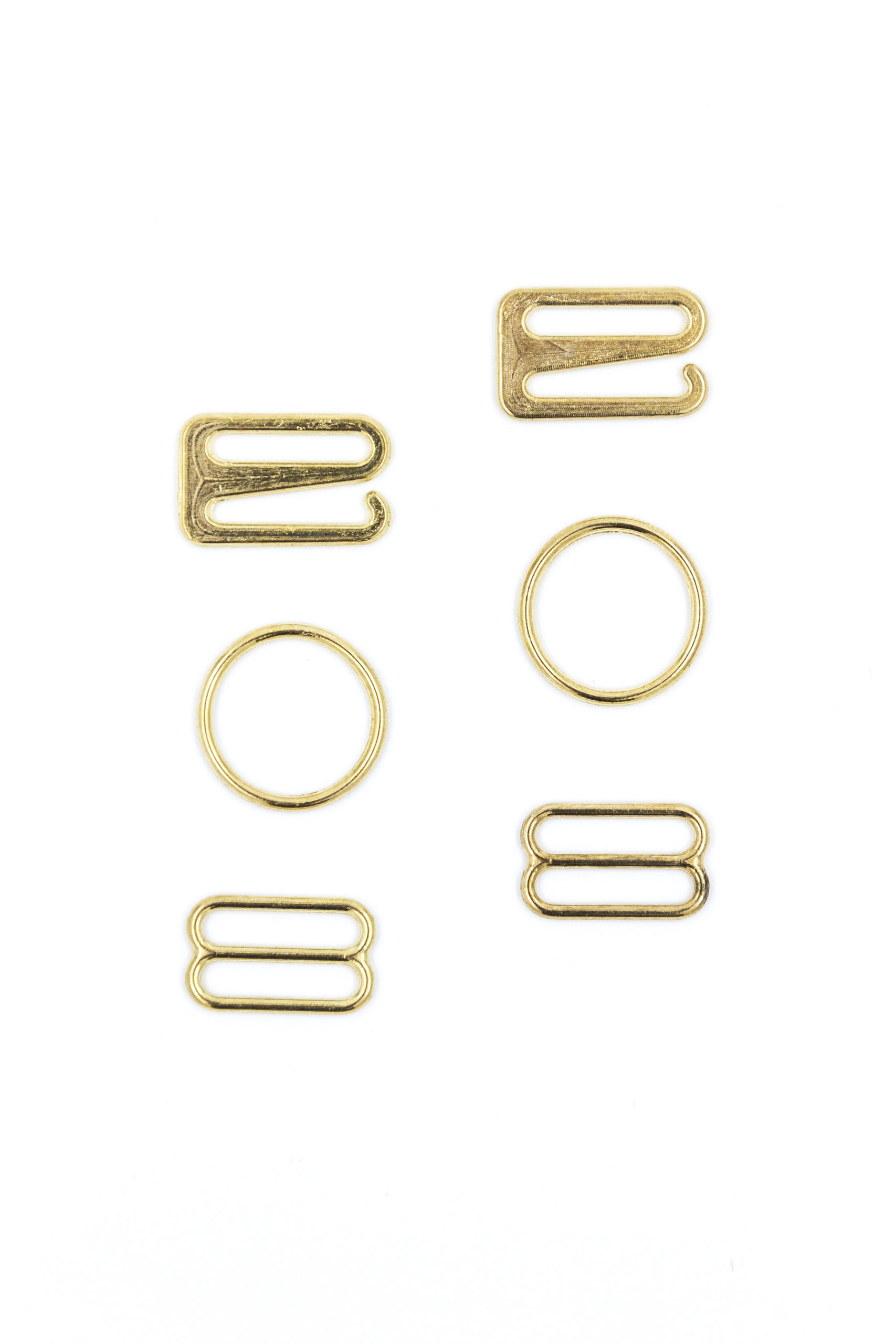 Кольцо, регулятор, крючок для бюстгальтера золото светлое 1-1.5 см