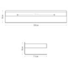 Полка прямоугольная одноэтажная FIXSEN 