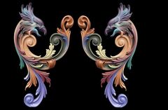 Силиконовый молд № 2006 Набор вензелей