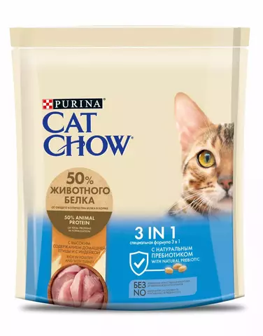 Purina Cat Chow сухой корм для кошек 3в1 400 г