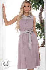 Платье с кокеткой (розово-бежевое) П10491 LT Collection