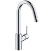 Смеситель для кухни с выдвижным изливом и лейкой Hansgrohe M52 73864000