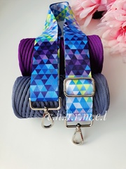 Blue triangles Belt for bag