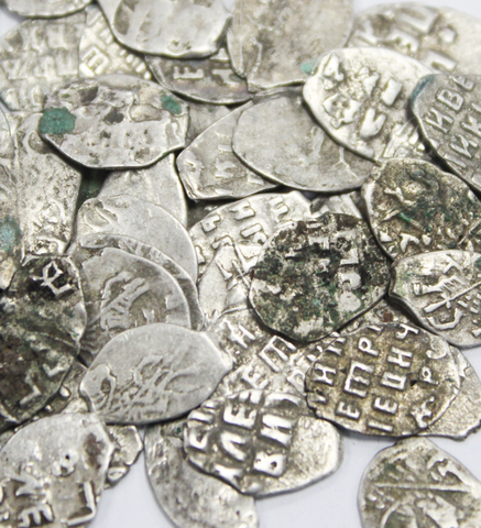 Серебряная копейка (чешуя) Ивана IV Грозного 1533-1584 Случайная VG