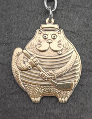 Брелок Кот Привет из Петербурга. Металл