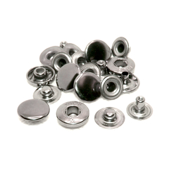 Кнопка Альфа сталь d 15 мм, чёрный никель