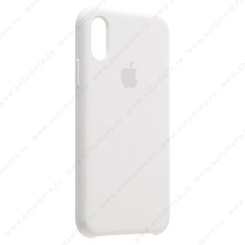 Накладка Silicone Case для Apple iPhone XS белый