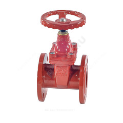 Задвижка чугун 30ч39р аналог МЗВГ обрезиненный клин c гайкой Ду 150 Ру16 Тмакс=150C фл Китай