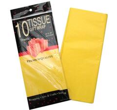Бумага тишью Желтая 50х66 см (10 листов)